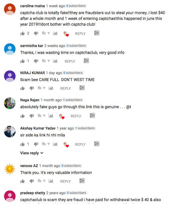 Captcha club bad reviews youtube