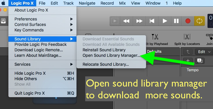 Sound library manager